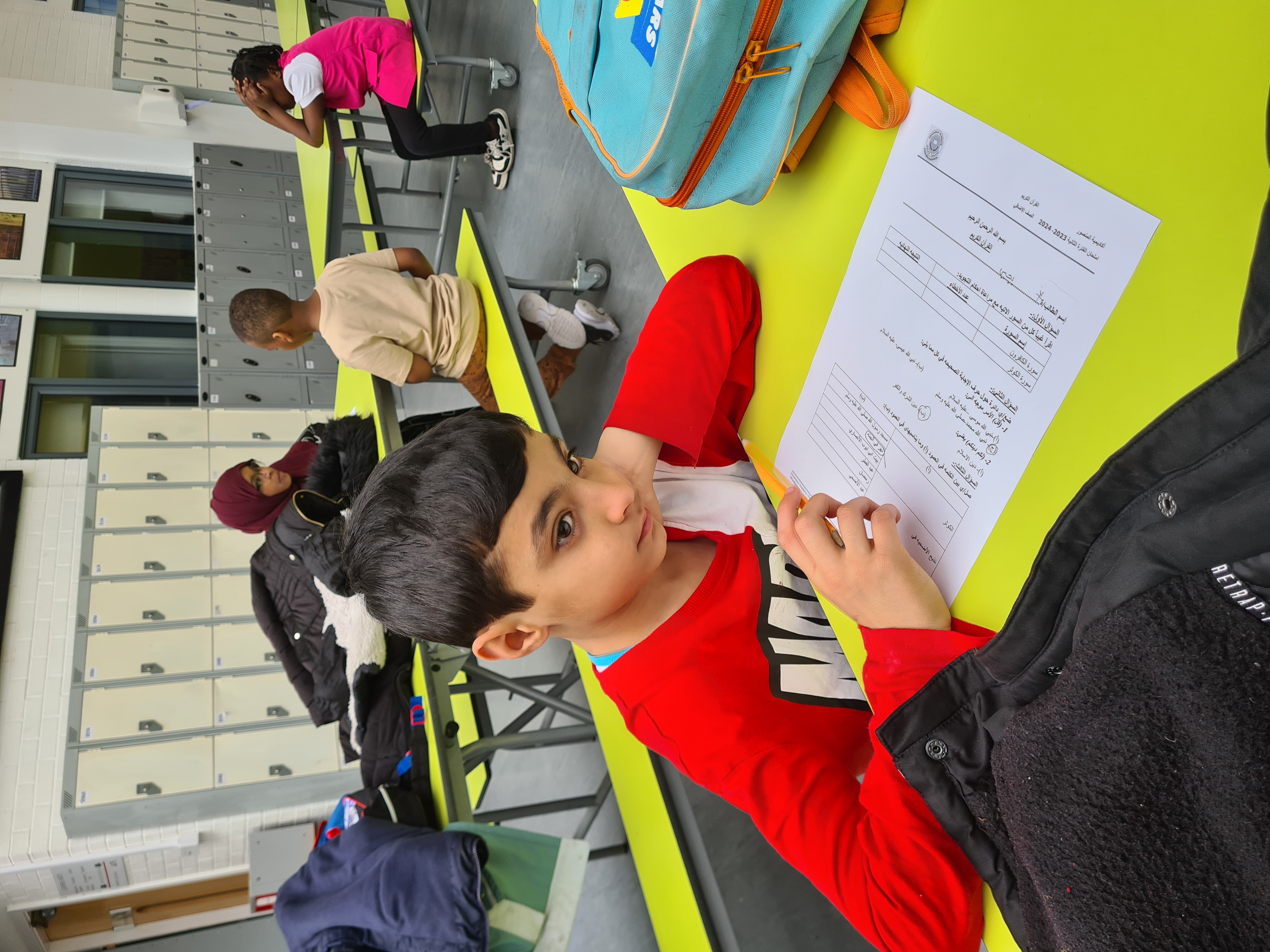 Students learning Arabic